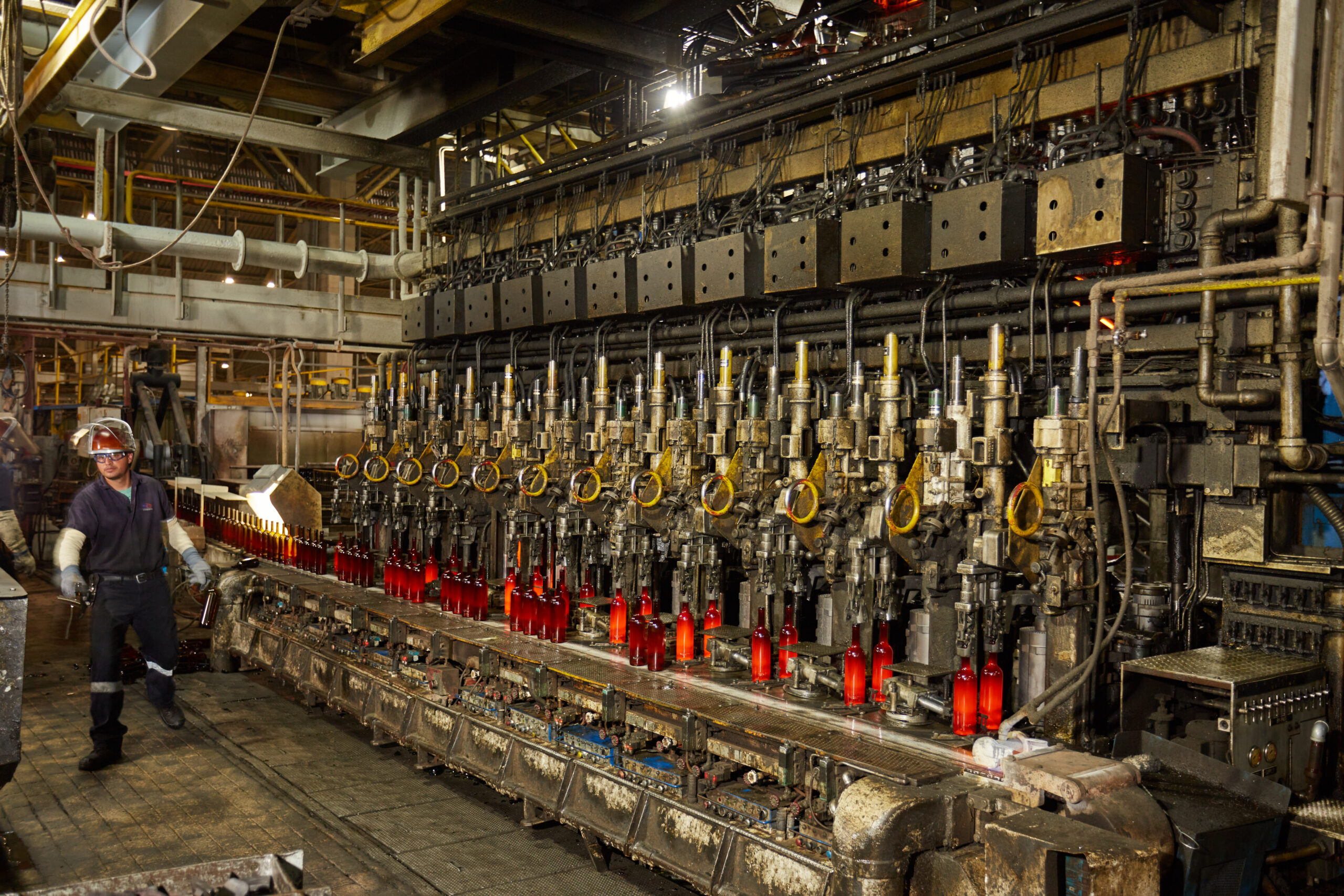 Producción de envases de vidrio en CristalChile